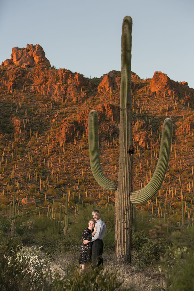 Engagement session in the desert.