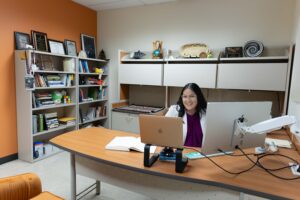 Dr. Krystal Tsosie, Geneticist and Bioethicist in her office at Arizona State University in Tempe - Kathleen Dreier Photography